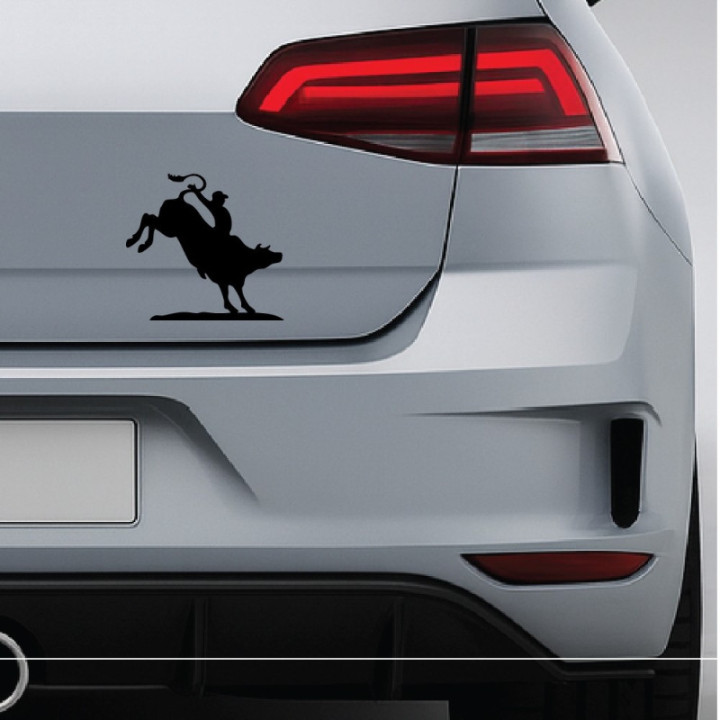 Bull Riding Stickers – Rodeo Cowboy Western Decals (2-Pack)