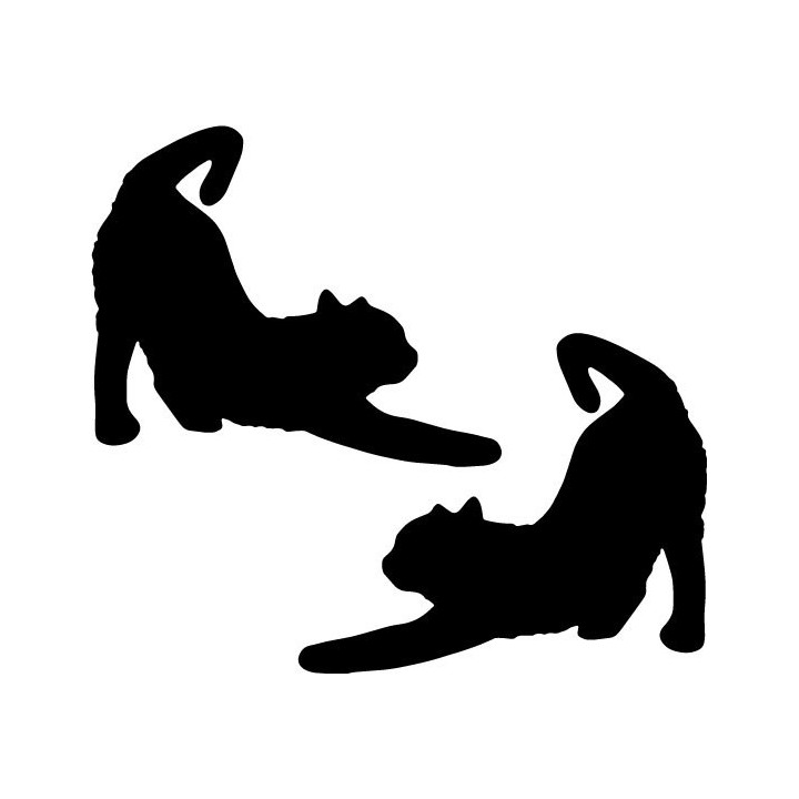 Buy Cat Stretching Decal Sticker Online