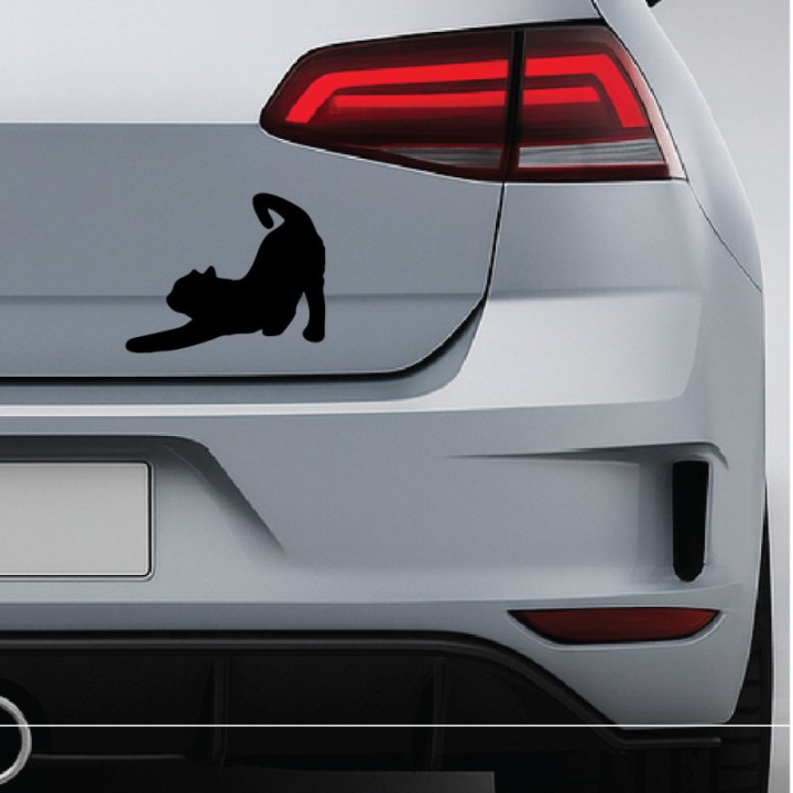 Buy Cat Stretching Decal Sticker Online