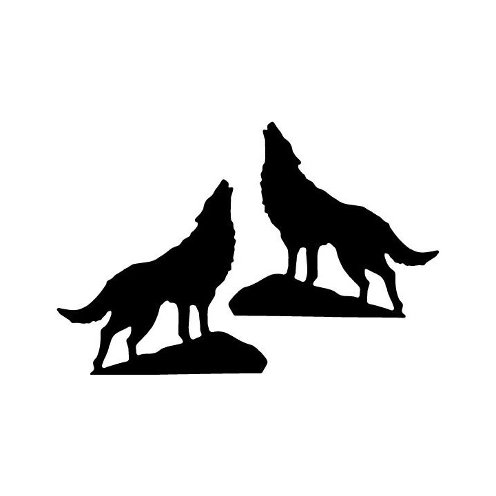 Buy Wolf Howling Vinyl Decal Online