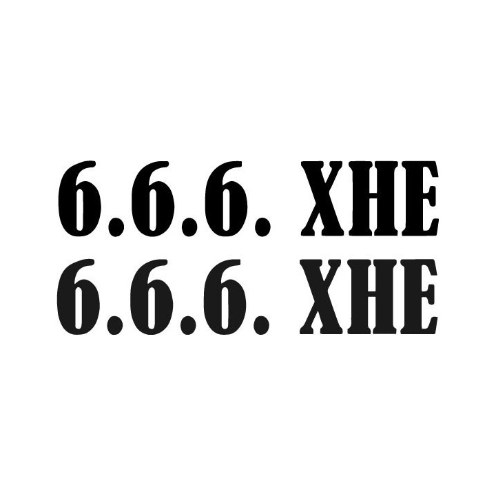 6.6.6. XHE Stickers – Extreme Metal Decals (2-Pack)
