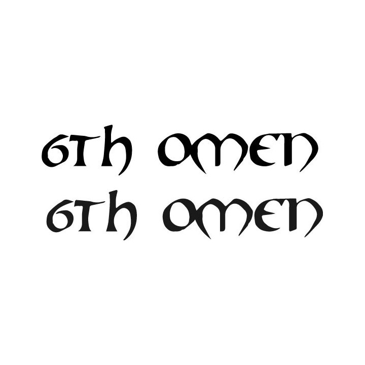6th Omen Band Stickers – Dark Metal Decals (2-Pack)