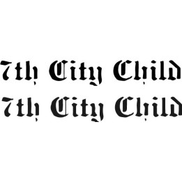 7th City Child Stickers – Rock Band Logo Decals (2-Pack)