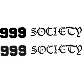999 Society Stickers – Streetwear Logo Decals (2-Pack)