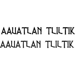 Aauatlan Tliltik Stickers – Black Metal Decals (2-Pack)