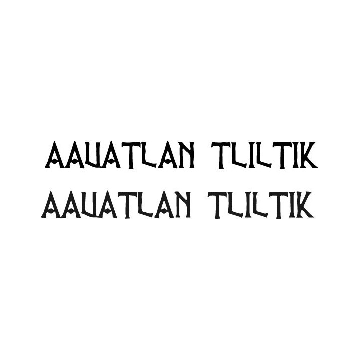 Aauatlan Tliltik Stickers – Black Metal Decals (2-Pack)