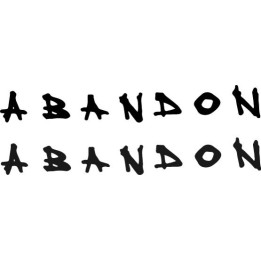 Abandon Band Stickers – Logo Vinyl Decals (2-Pack)