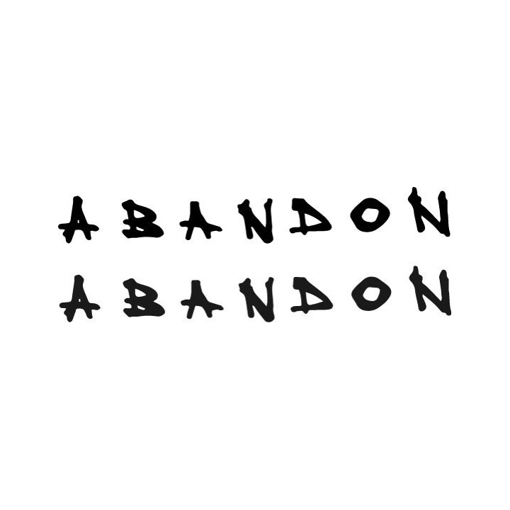 Abandon Band Stickers – Logo Vinyl Decals (2-Pack)