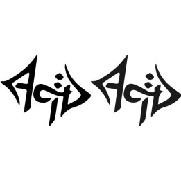 Acid Graffiti Logo Stickers – Acid House Decals (2-Pack)
