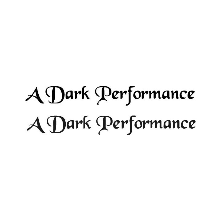 A Dark Performance Stickers – Gothic Script Decals (2-Pack)