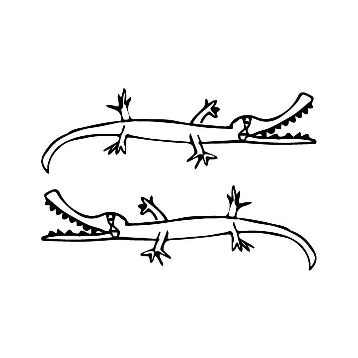 Alligator Stickers – Reptile Wildlife Decals (2-Pack)