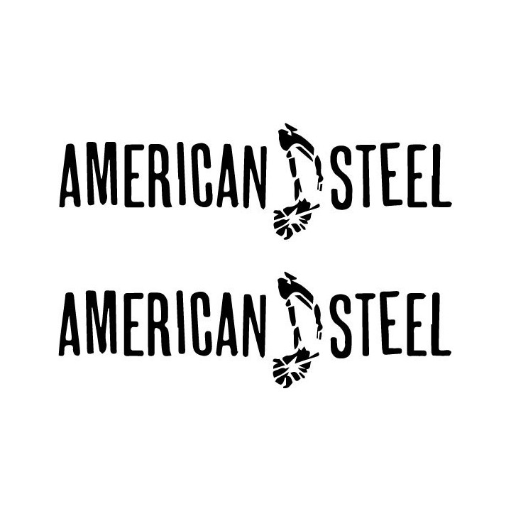 American Steel Stickers – Punk Rock Band Decals (2-Pack)
