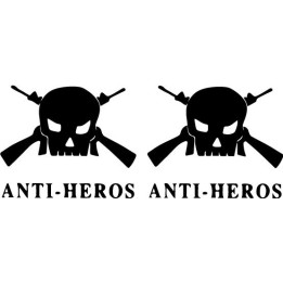 Anti-Hero Skateboards Skull Stickers – Skate Decals (2-Pack)
