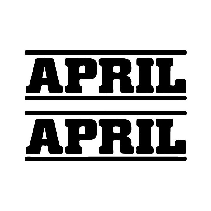 April Name Stickers – Personalised Vinyl Decals (2-Pack)