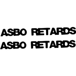 Asbo Retards Stickers – Punk Rock Band Decals (2-Pack)