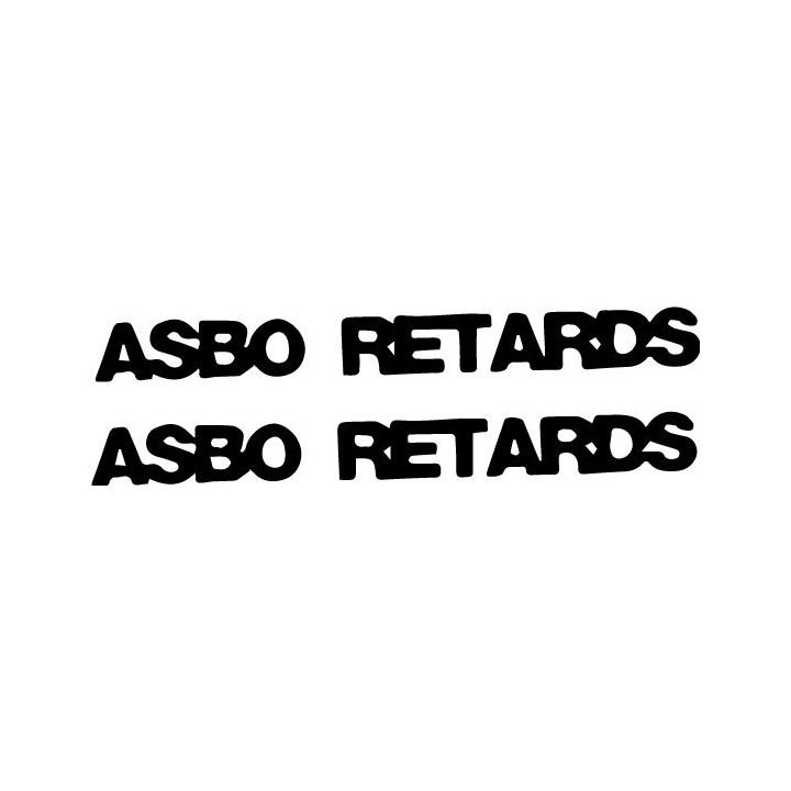 Asbo Retards Stickers – Punk Rock Band Decals (2-Pack)