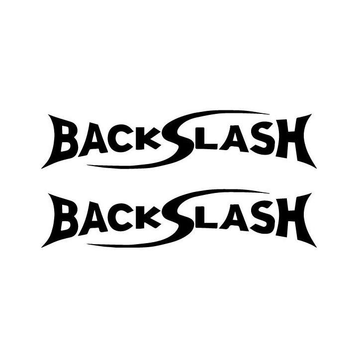 Backslash Band Stickers – Heavy Metal Decals (2-Pack)