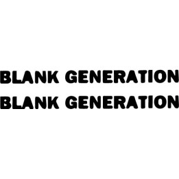 Blank Generation Stickers – Punk Rock Decals (2-Pack)