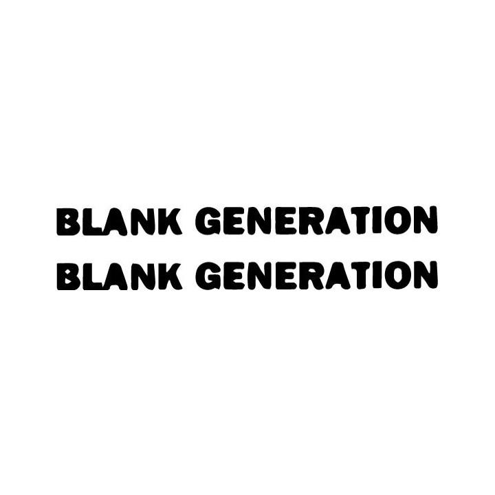 Blank Generation Stickers – Punk Rock Decals (2-Pack)