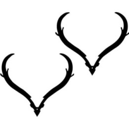 Deer Antler Stickers – Stag Wildlife Decals (2-Pack)