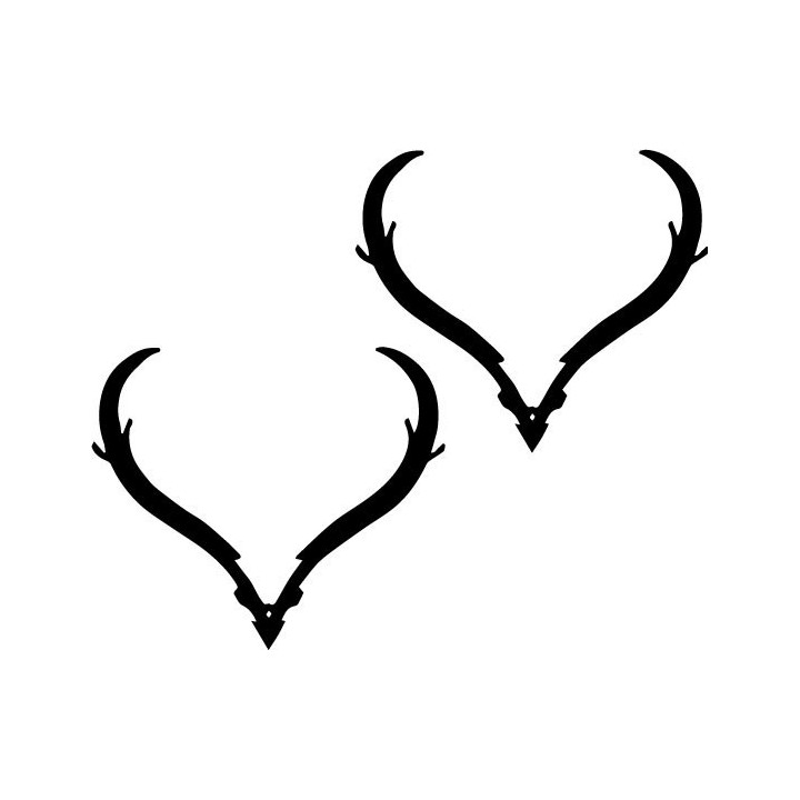 Deer Antler Stickers – Stag Wildlife Decals (2-Pack)