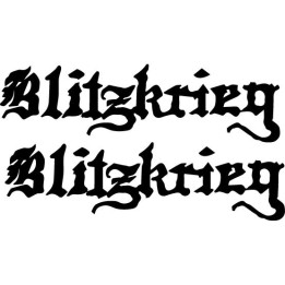 Blitzkrieg Stickers – NWOBHM Heavy Metal Decals (2-Pack)