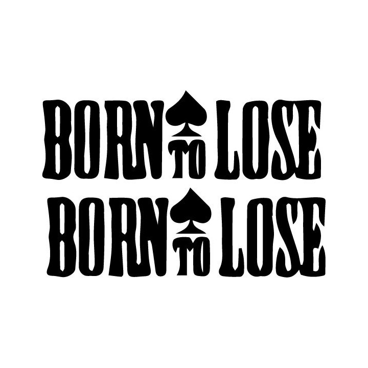 Born To Lose Stickers – Punk Rock Ace of Spades (2-Pack)