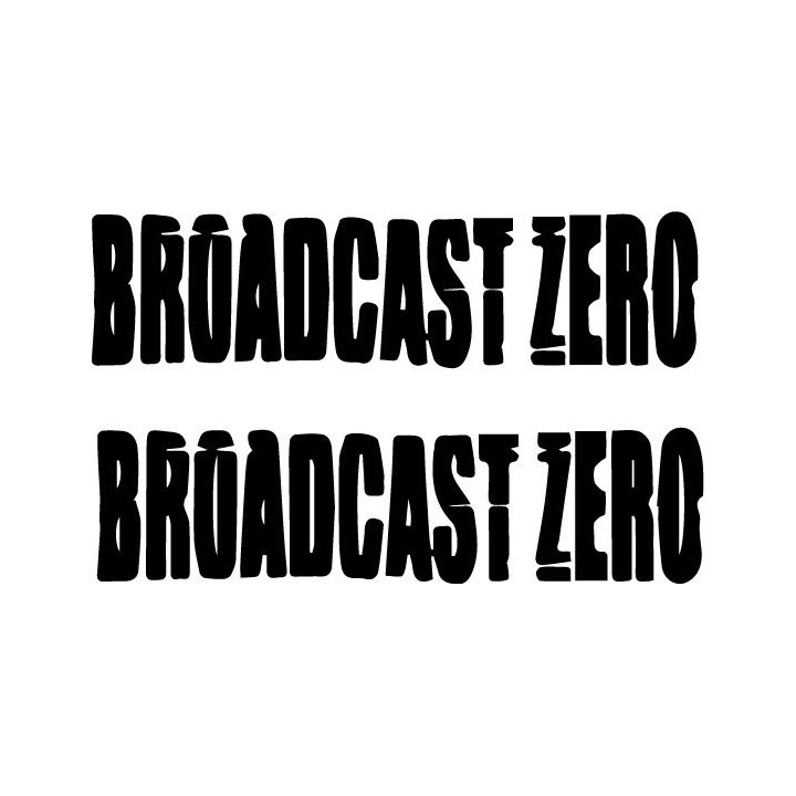 Broadcast Zero Stickers – Punk Rock Band Decals (2-Pack)