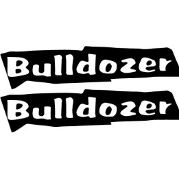 Bulldozer Stickers – Italian Black Thrash Metal Decals (2-Pack)