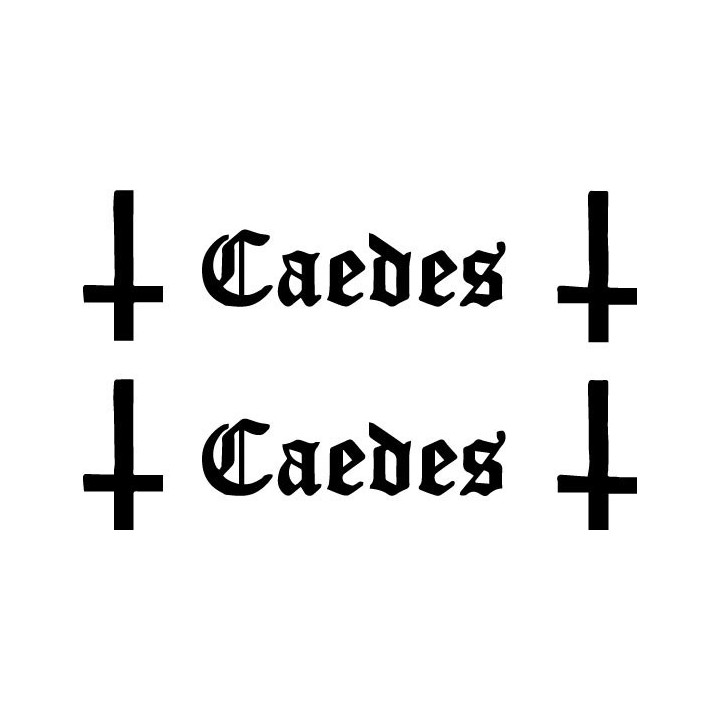 Caedes Stickers – Black Metal Band Decals (2-Pack)
