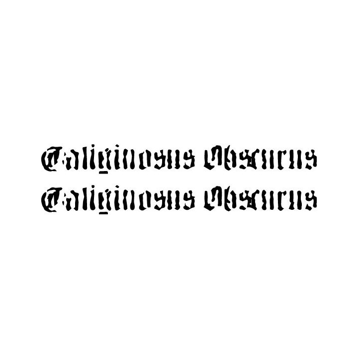 Caliginosus Obscurus Stickers – Black Metal Decals (2-Pack)