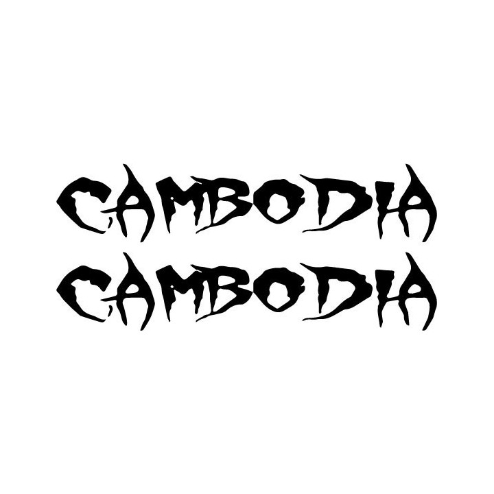 Cambodia Band Stickers – Indie Rock Decals (2-Pack)
