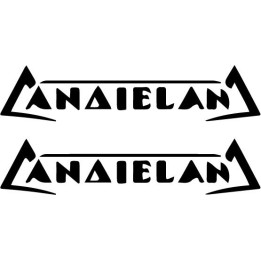 Candieland Stickers – Heavy Metal Logo Decals (2-Pack)