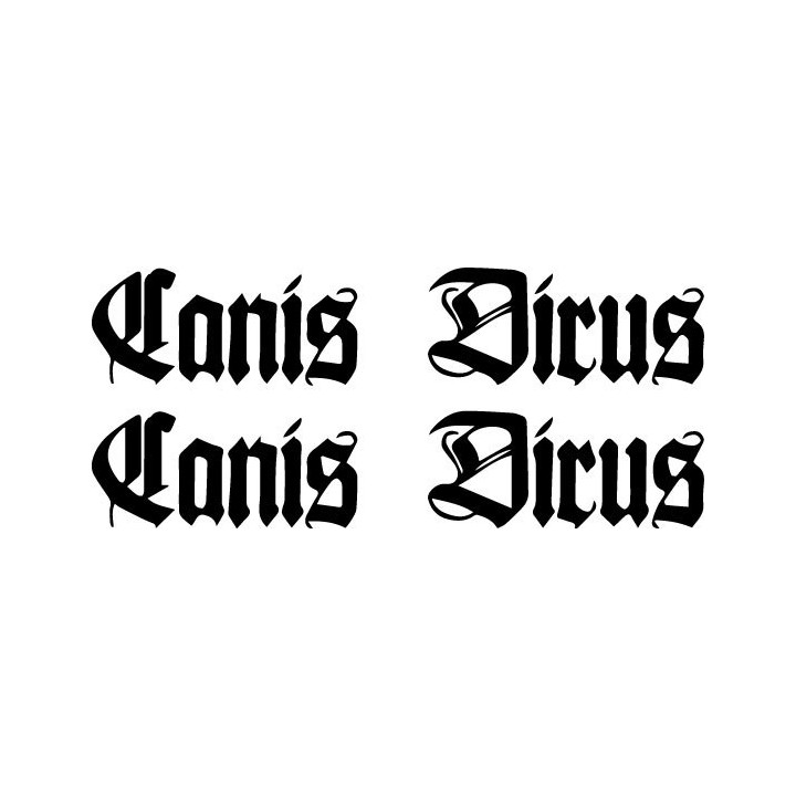 Canis Dirus Stickers – Black Metal Band Decals (2-Pack)