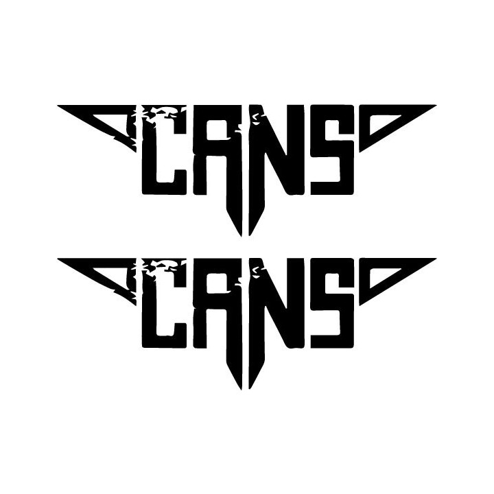 Cans Band Stickers – Power Metal Decals (2-Pack)