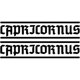 Capricornus Stickers – Black Metal Decals (2-Pack)