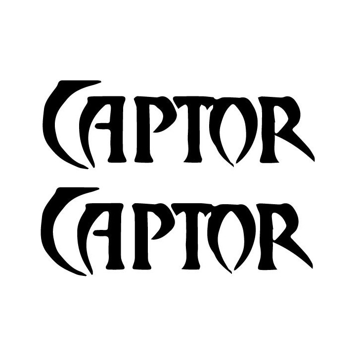 Captor Band Stickers – Heavy Metal Decals (2-Pack)