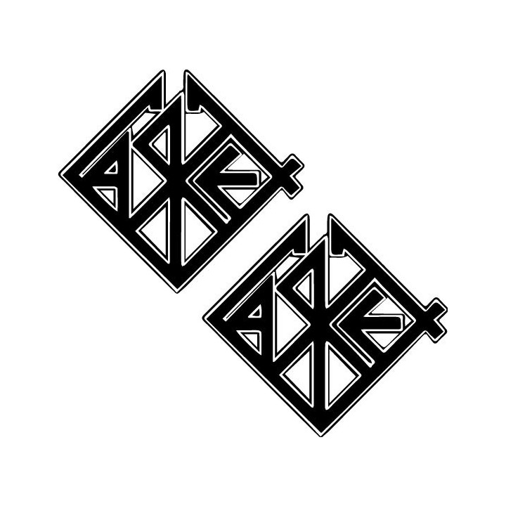 Casket GER Stickers – Death Metal Band Decals (2-Pack)