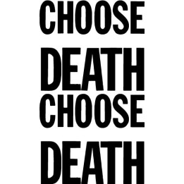 Choose Death Stickers – Punk Slogan Decals (2-Pack)