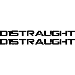 D1straught Stickers – Metal Band Logo Decals (2-Pack)