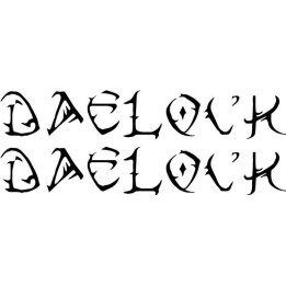 Daelock Stickers – Metal Band Logo Decals (2-Pack)