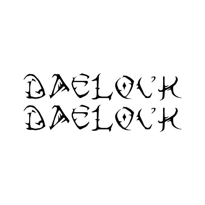 Daelock Stickers – Metal Band Logo Decals (2-Pack)