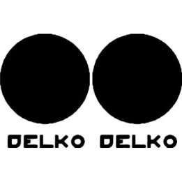 Delko Stickers – Indie Rock Band Logo Decals (2-Pack)