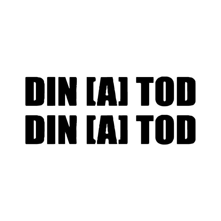 Din [A] Tod Stickers – Metal Band Decals (2-Pack)
