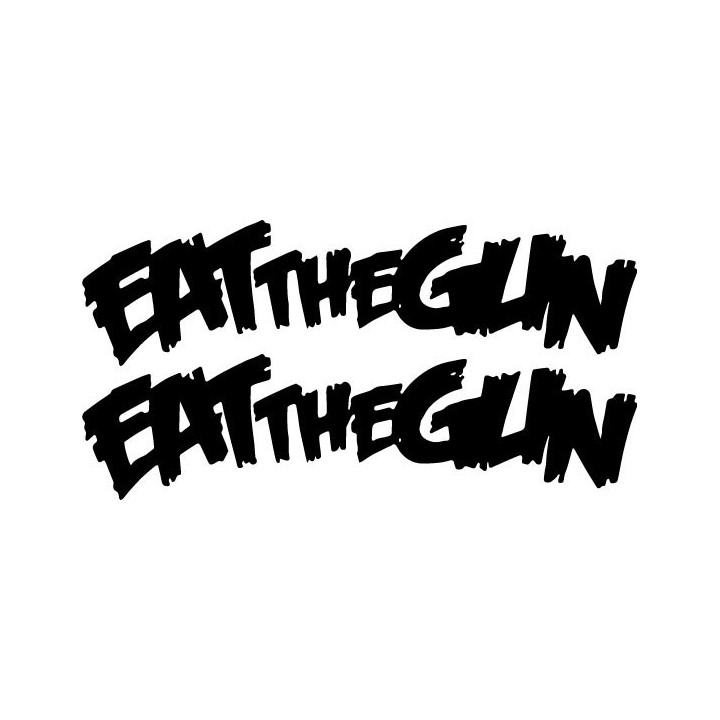 Eat the Gun Stickers – Hard Rock Band Decals (2-Pack)