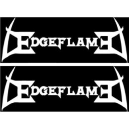 Edgeflame Stickers – Heavy Metal Band Logo Decals (2-Pack)