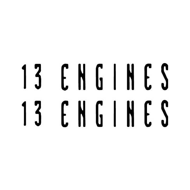 13 Engines Stickers – Indie Rock Band Decals (2-Pack)