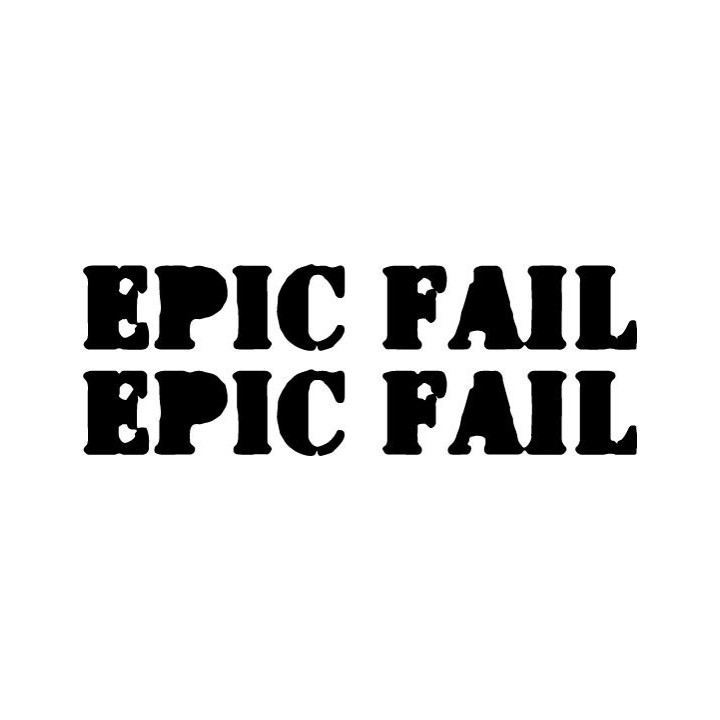 Epic Fail Band Stickers – Punk Rock Decals (2-Pack)