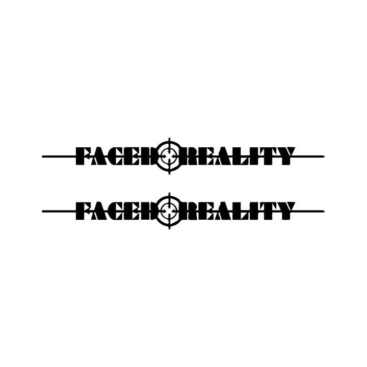 Faced Reality Stickers – Hardcore Band Decals (2-Pack)
