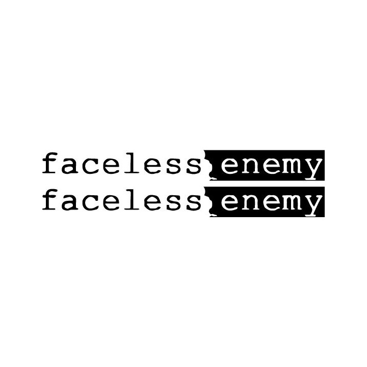 Faceless Enemy Stickers – Metal Band Decals (2-Pack)